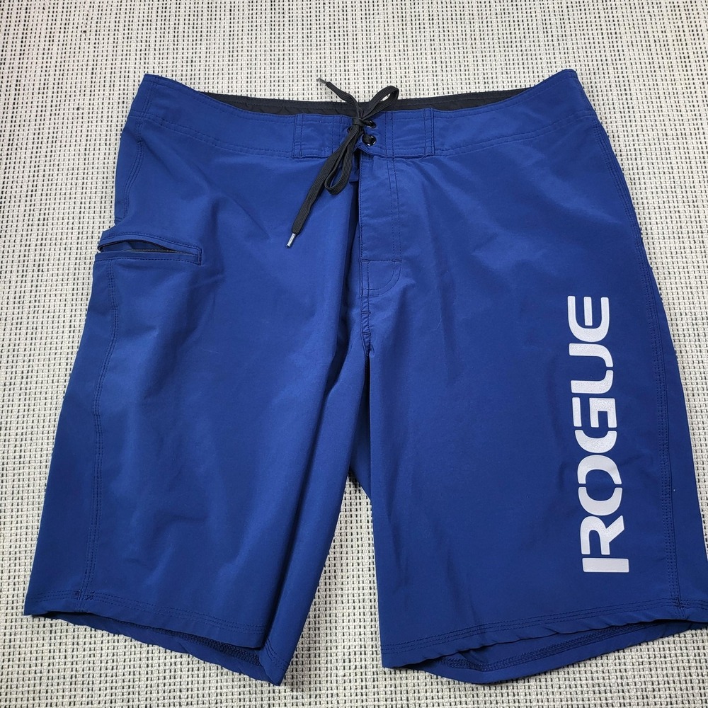 Rogue Shorts Mens‎ 36 Blue Athletic 10 Inch Inseam Drawstring CrossFit Training